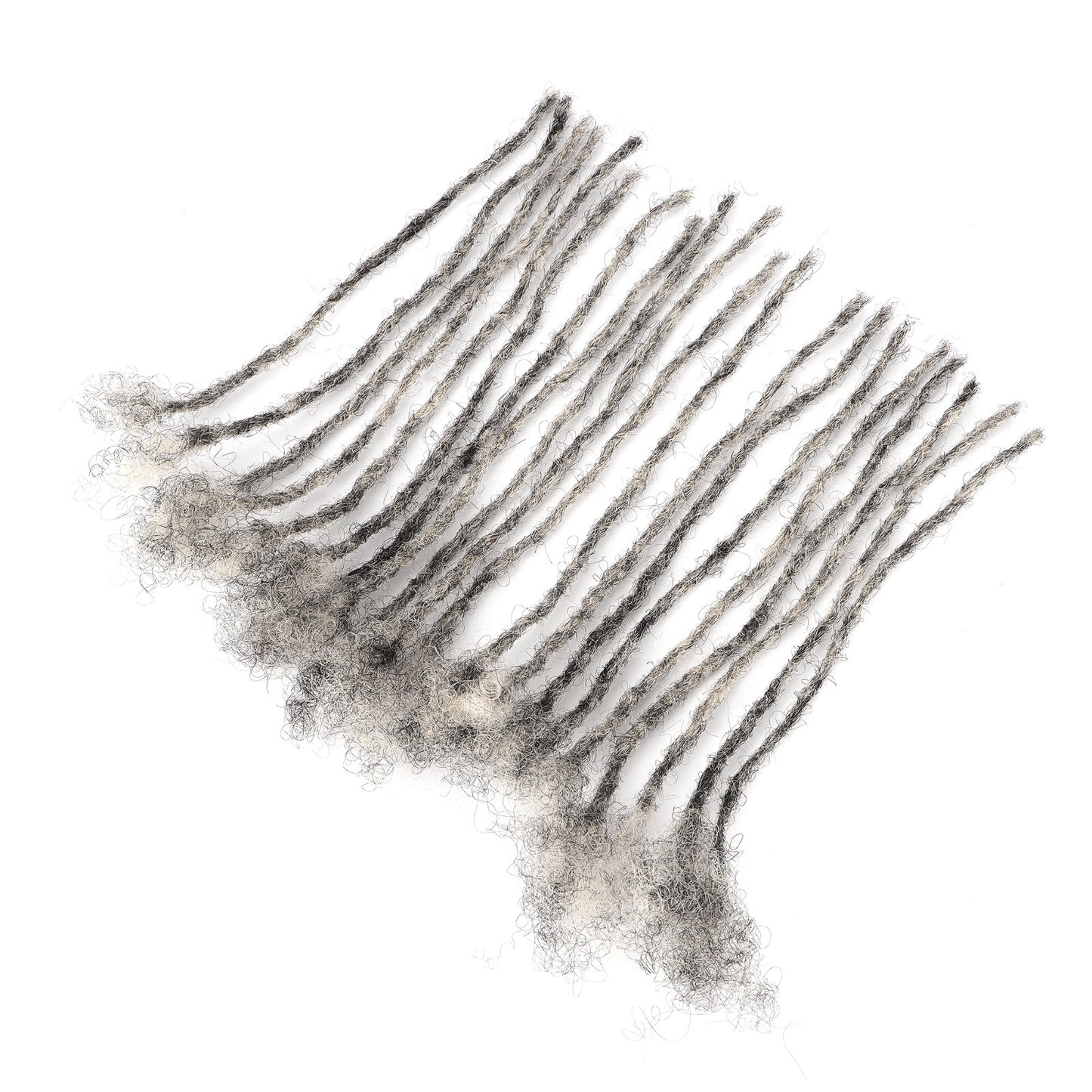 Microloc extensions Salt And Pepper loc Extensions Size 0.2cm  100% Human hair 10 Locs Per Bundle