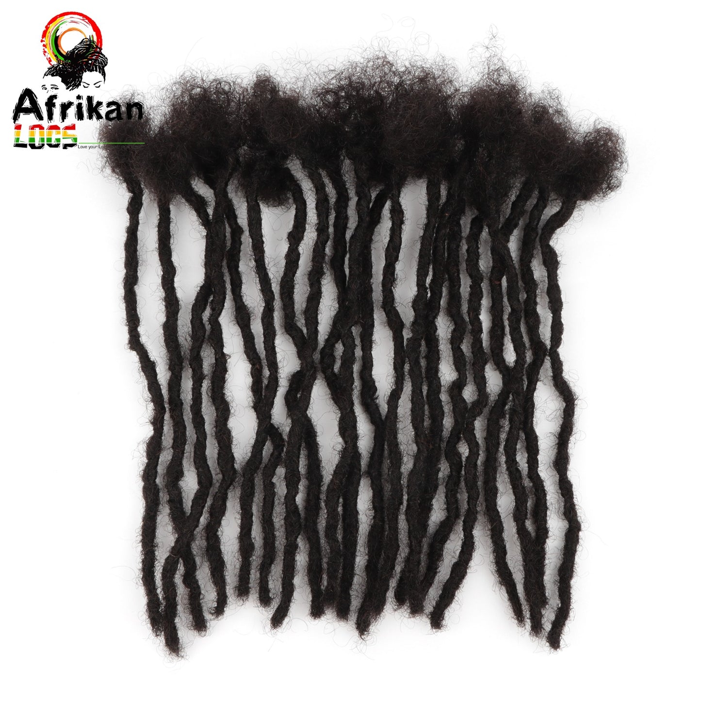 Interloc Dreadloc Extensions 100% Human Hair Interlocked locs Natural Looking Locs 10 locs Per Bundle Textured Intalocs Dreadloc Extensions