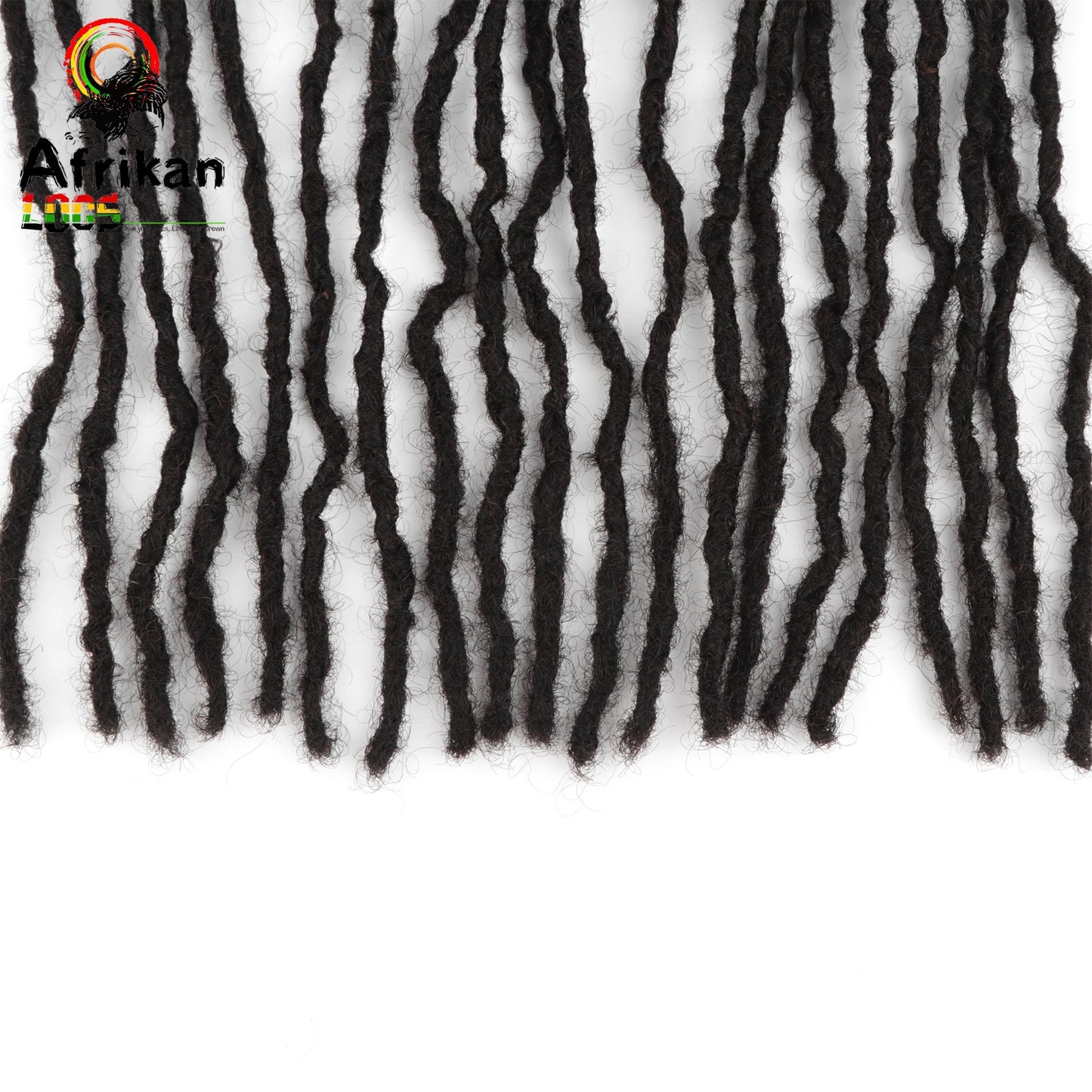 Interloc Dreadloc Extensions 100% Human Hair Interlocked locs Natural Looking Locs 10 locs Per Bundle Textured Intalocs Dreadloc Extensions