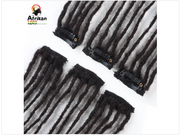 Human Hair 0.2cm Sisterloc /Microloc 5 Locs Per Clip On  For Extra Volume And Length Can be Customized For Additional Locs Per Clip On