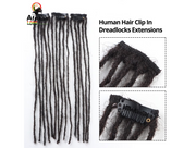 Human Hair 0.2cm Sisterloc /Microloc 5 Locs Per Clip On  For Extra Volume And Length Can be Customized For Additional Locs Per Clip On