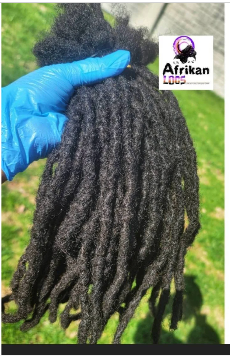 Interloc Dreadloc Extensions 100% Human Hair Interlocked locs Natural Looking Locs 10 locs Per Bundle Textured Intalocs Dreadloc Extensions