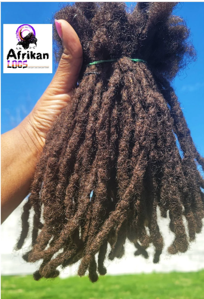 Interloc Dreadloc Extensions 100% Human Hair Interlocked locs Natural Looking Locs 10 locs Per Bundle Textured Intalocs Dreadloc Extensions