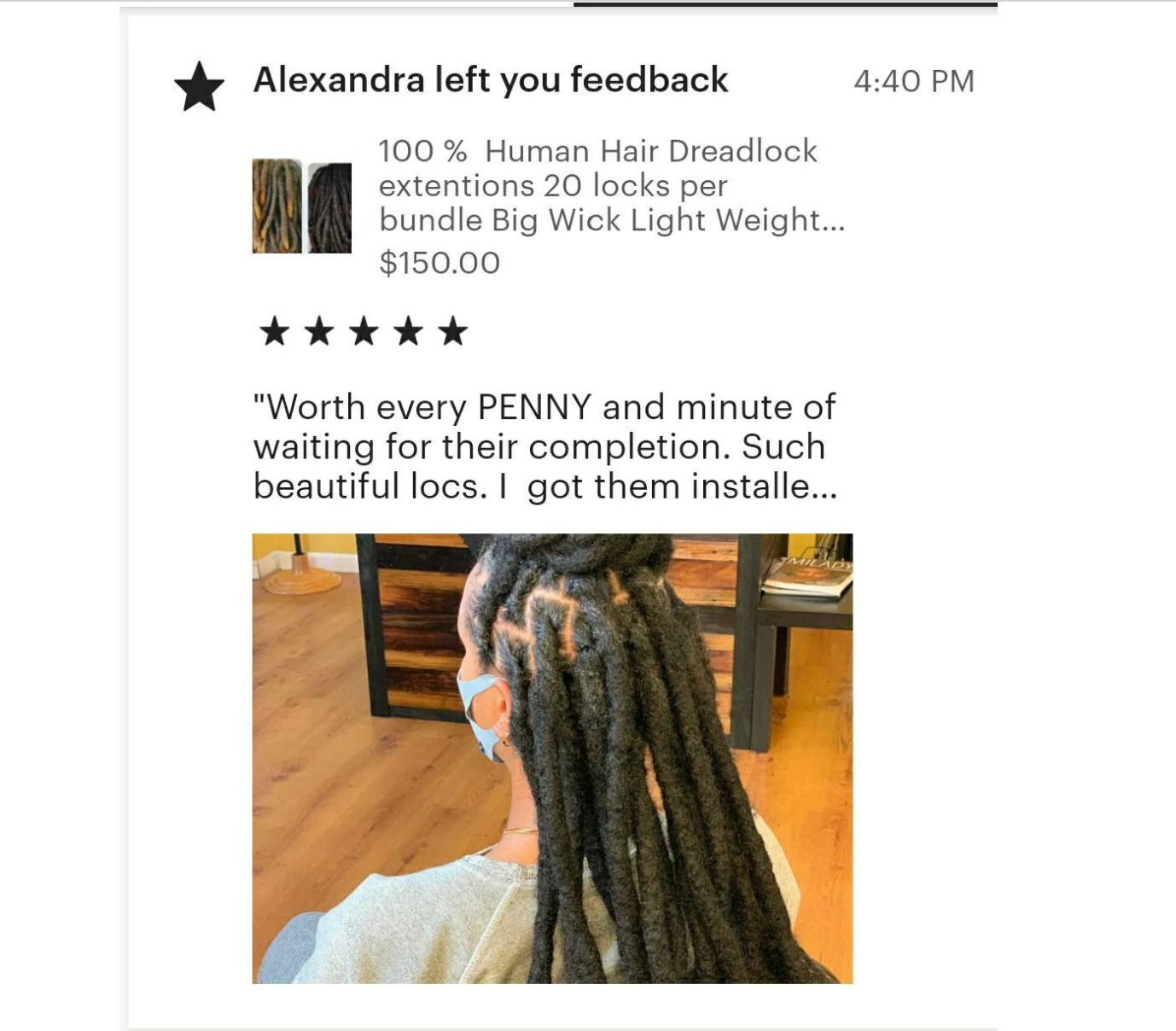 100% Human Hair Wick loc Extensions, Freeform Medusa Extensions, Thick Locs, Large Locs  Dreadlock Extension 10 Locs Per Bundle