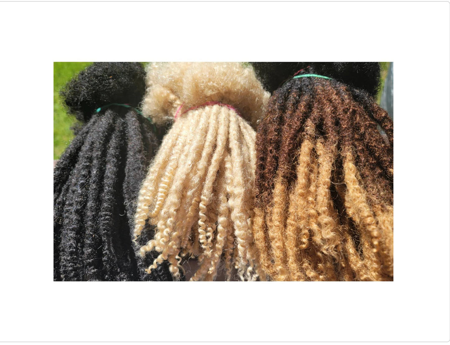 100% Human Hair Dreadloc Extensions Textured BohTex Locs 10 locs Per Bundle