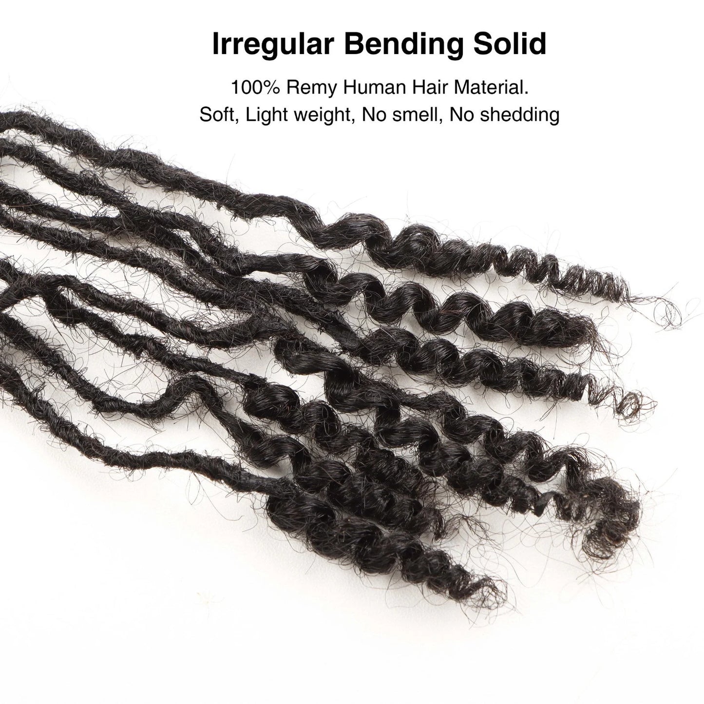 Microloc Interloc Human Hair Curly Loc Extensions 10-400 locs Per Bundle Size 0.2cm and 0.1cm