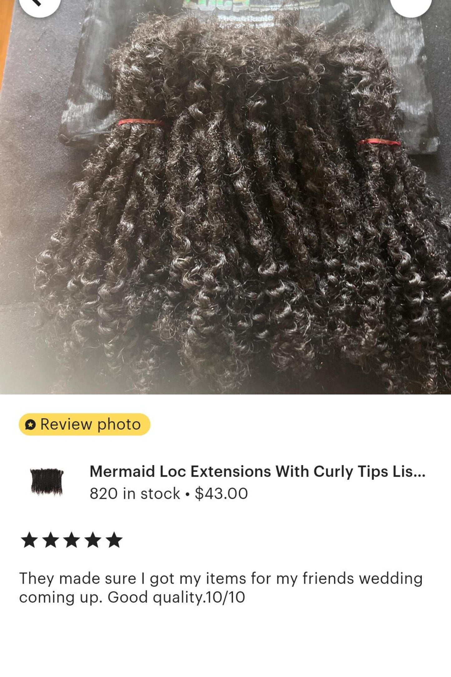 Mermaid Loc Extensions With Curly Tips Lisa Bonnet loc Extensions 100% Human Hair Loc Extensions 10 Locs Per Bundle Temporary/Permanent locs