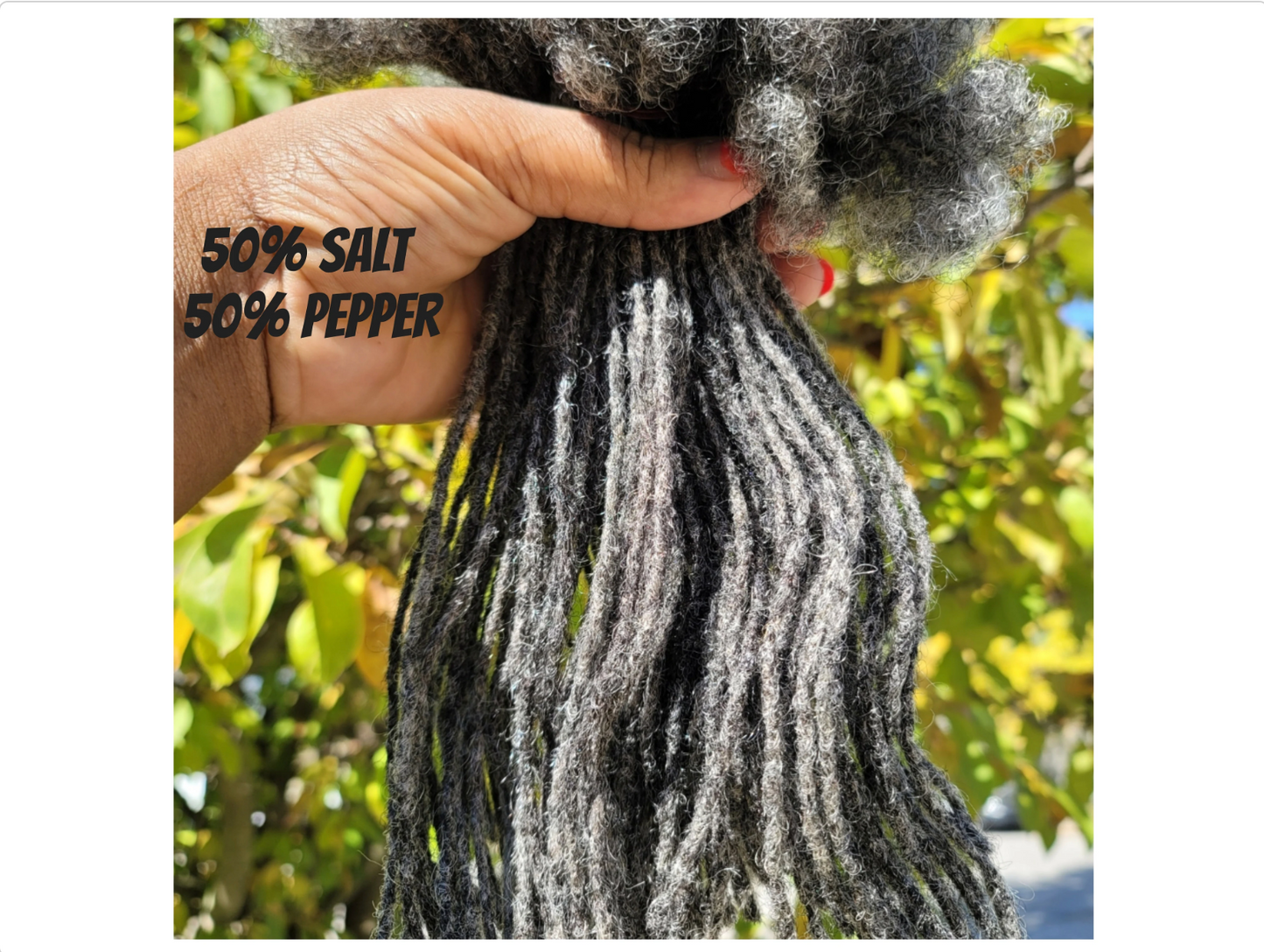 Microloc extensions Salt And Pepper loc Extensions Size 0.2cm  100% Human hair 10 Locs Per Bundle