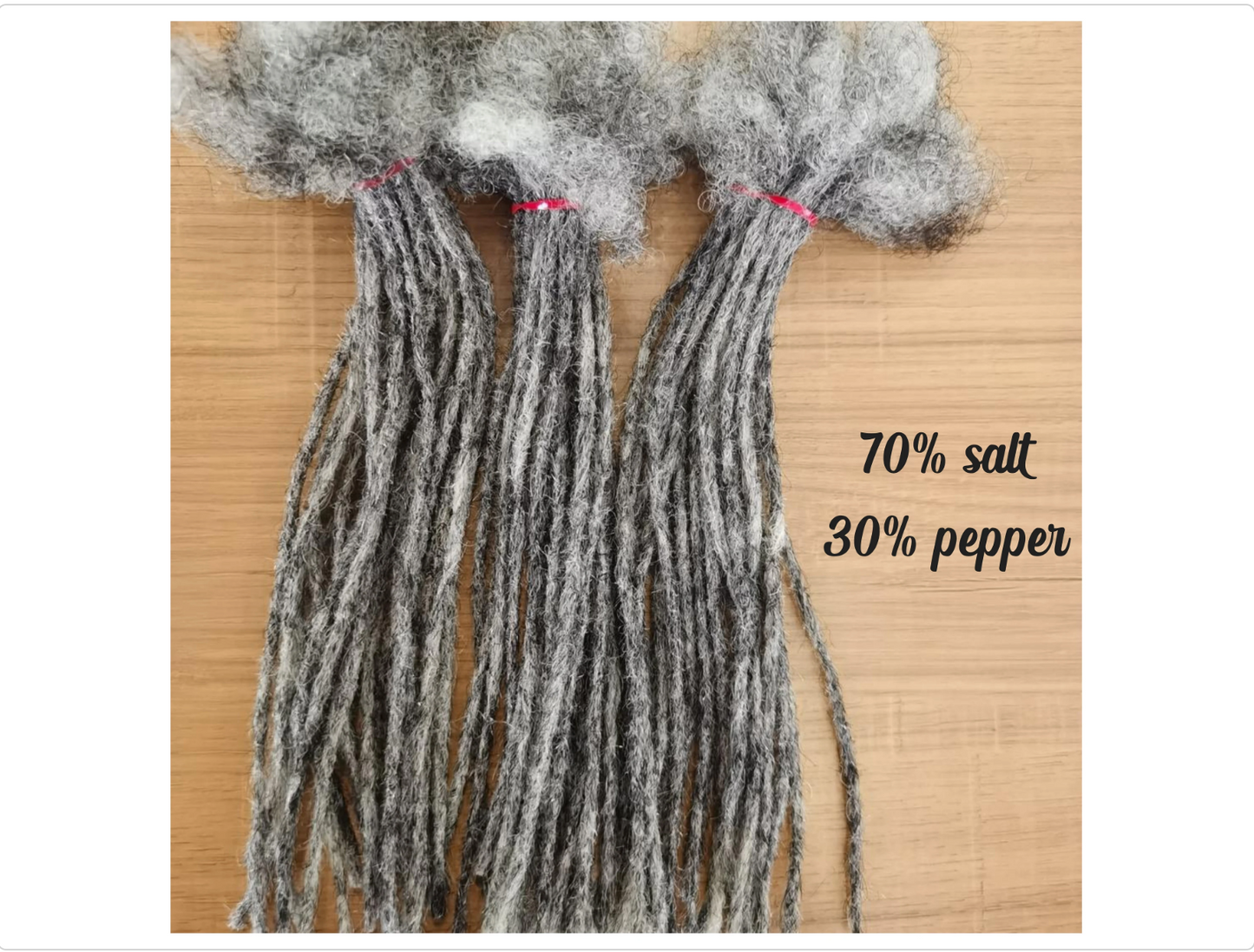 Microloc extensions Salt And Pepper loc Extensions Size 0.2cm  100% Human hair 10 Locs Per Bundle