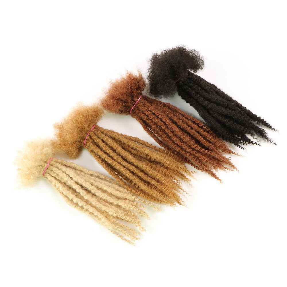 Textured Coil Tip Human Dreadlock Extensions 10 locks Per Bundle