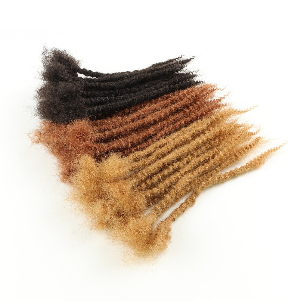 Textured Coil Tip Human Dreadlock Extensions 10 locks Per Bundle