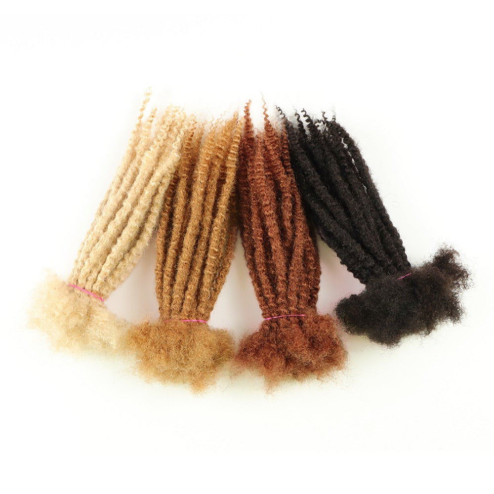 Textured Coil Tip Human Dreadlock Extensions 10 locks Per Bundle